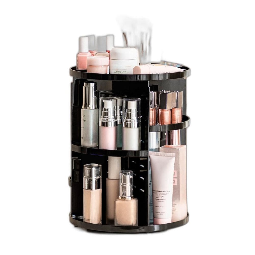 Organizador Giratório Maquiagem Com Espaço Rímel E Pincéis