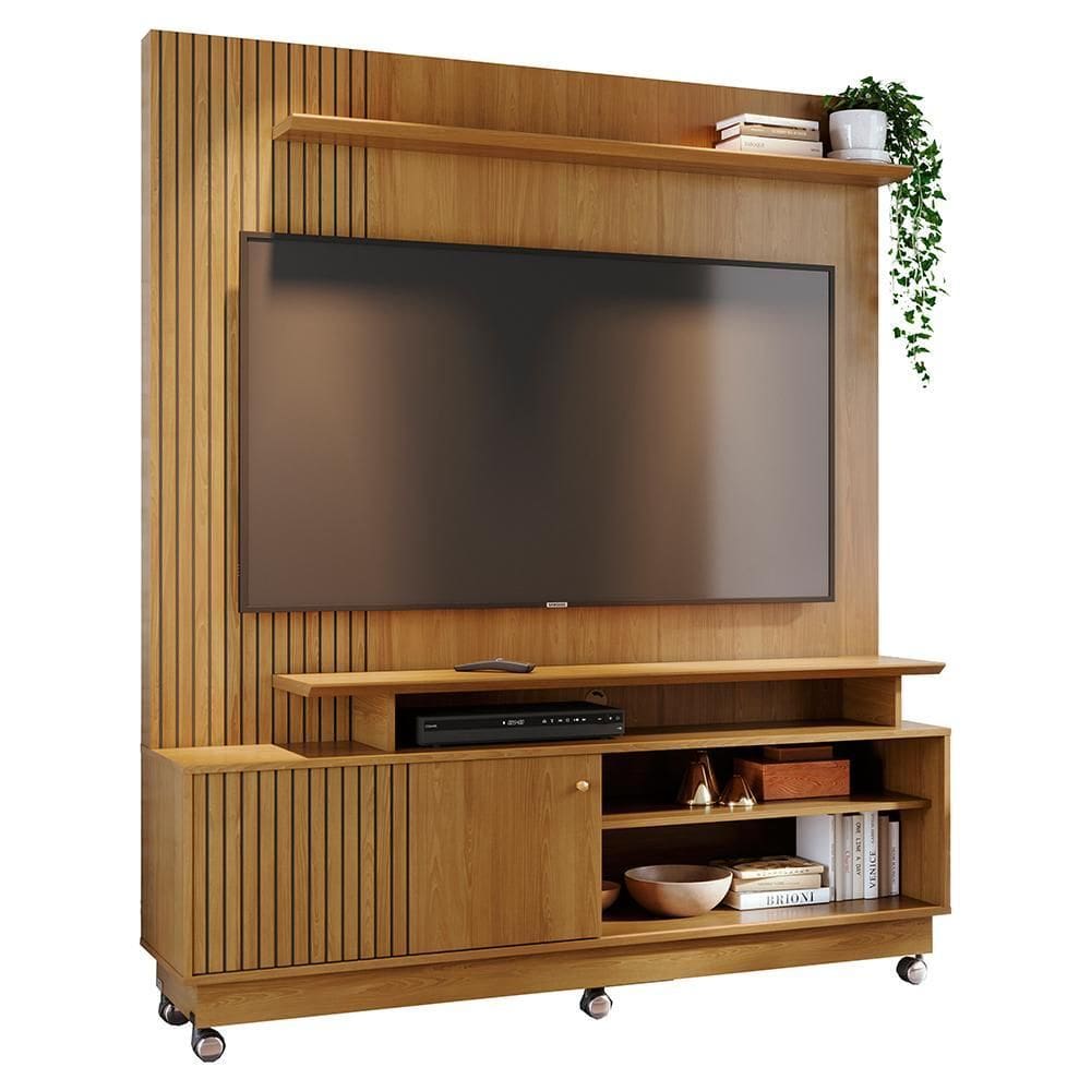 Estante Home Theater Ares para TV até 65” com Rodízios - Madetec