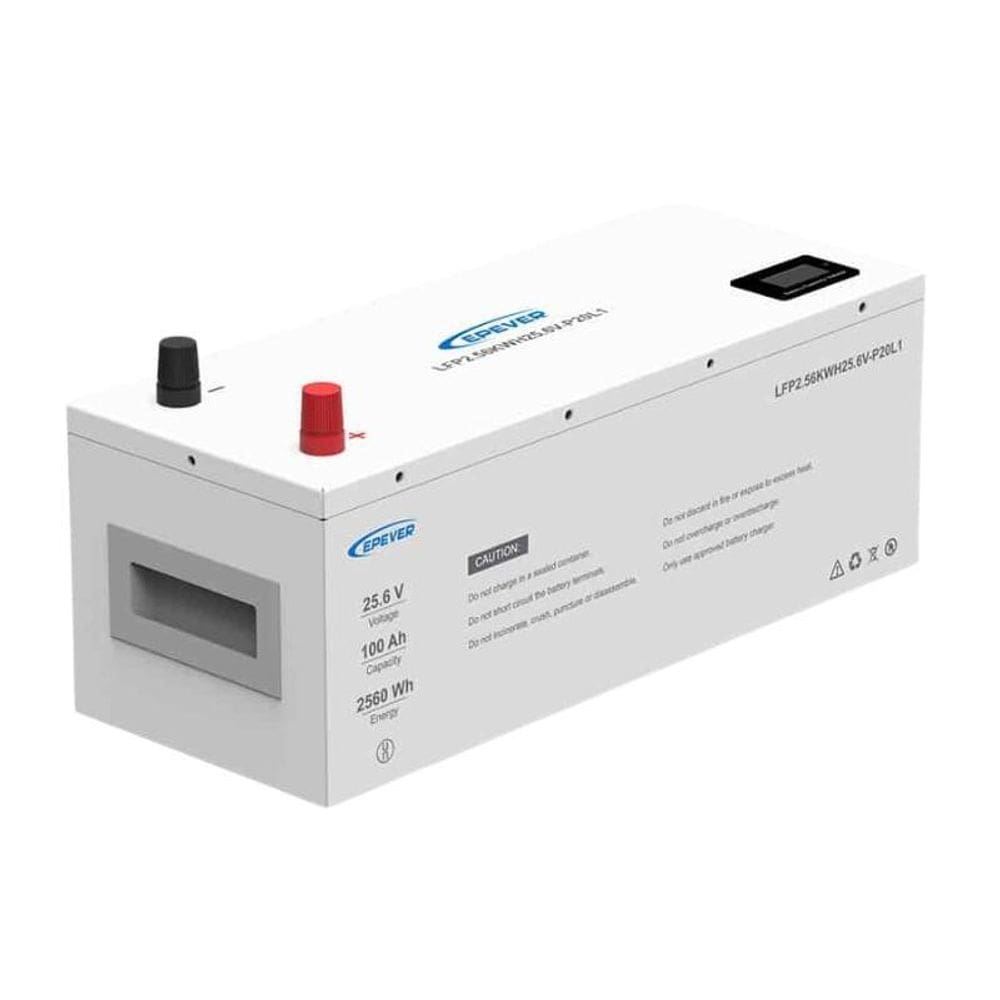 Bateria Solar Lítio Epever Lfp 2.56Kwh 25,6V 100Ah / 5 Anos