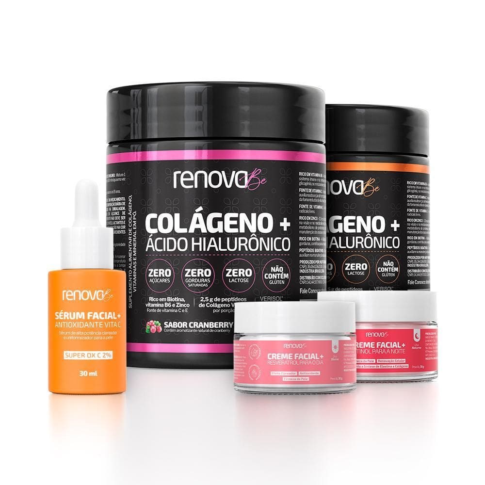 2 Colágenos + Retinol + Resveratrol + Vitamina C - Renova Be