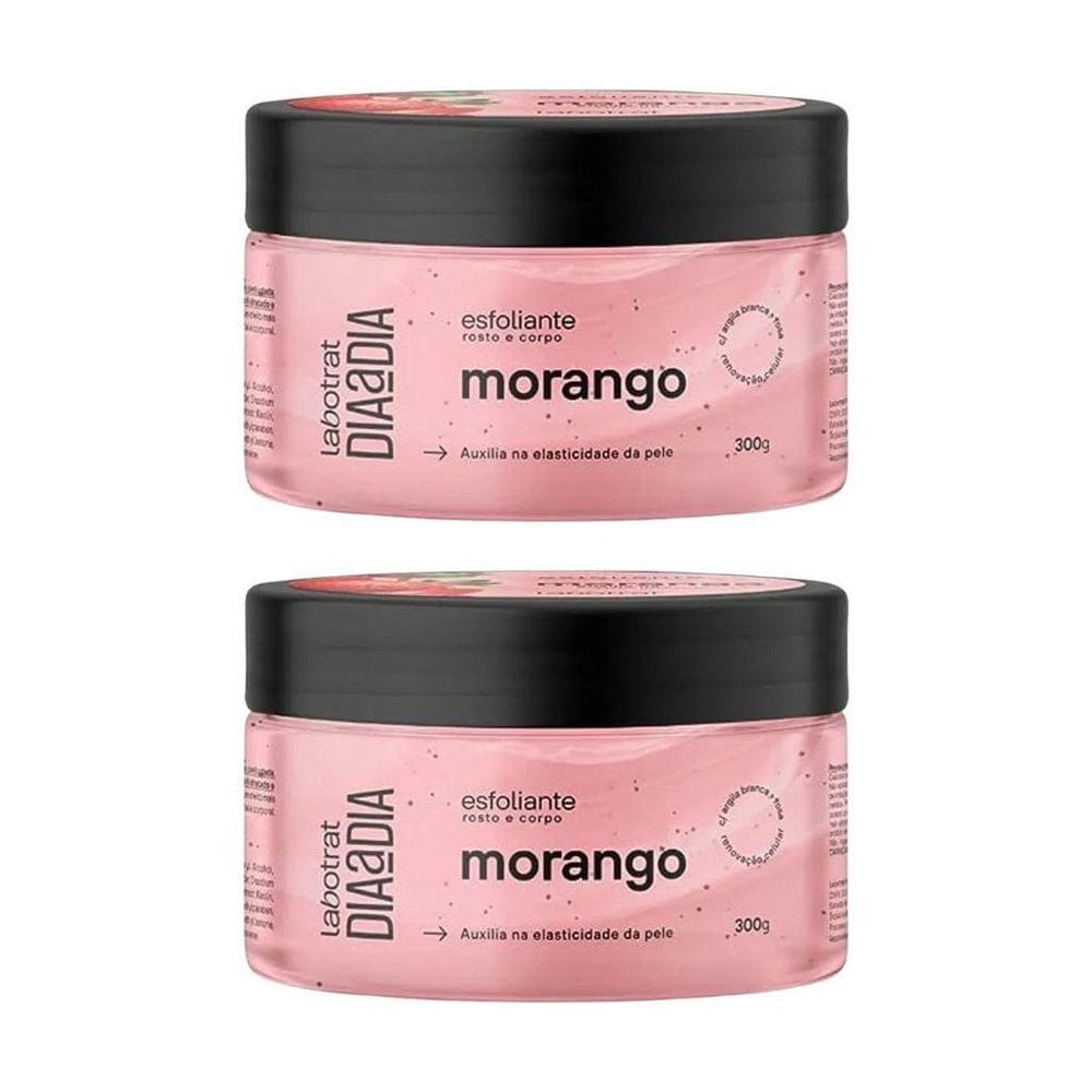 Esfoliante Labotrat Corpo E Rosto 300G Morango - Kit Com 2Un