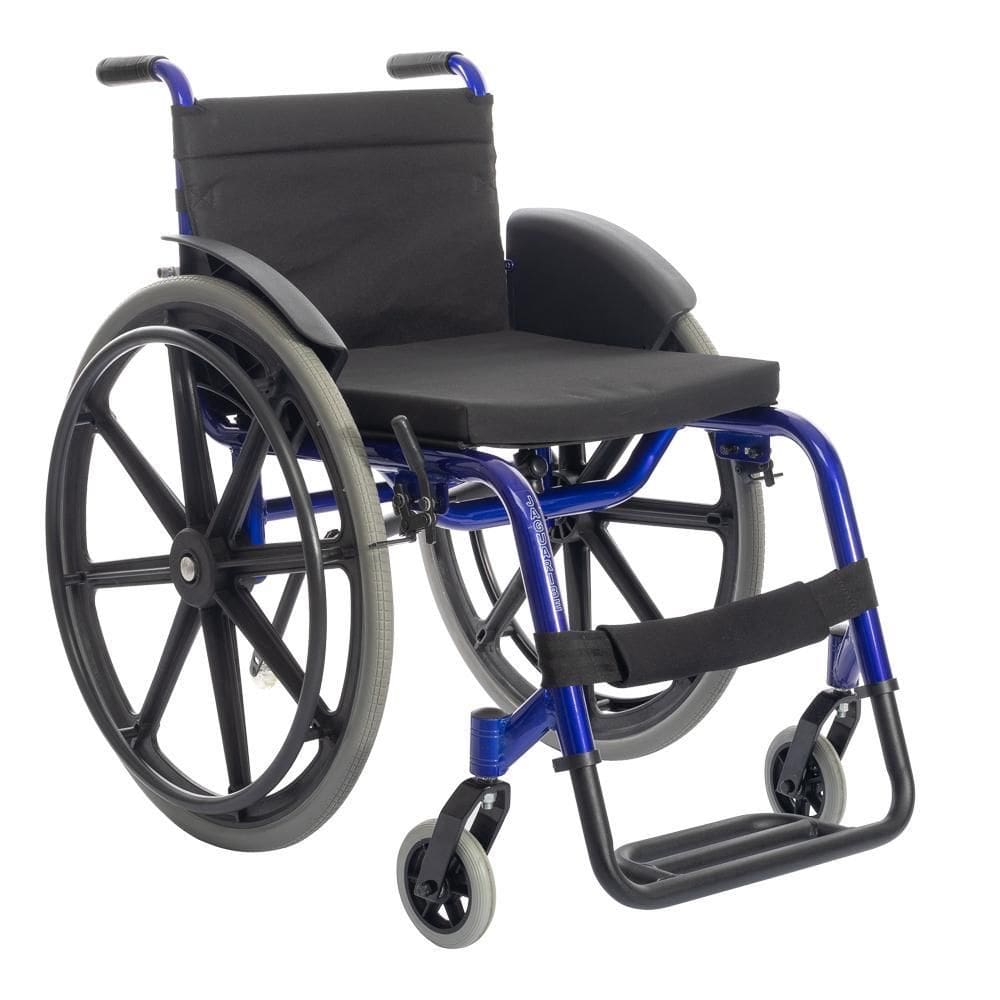 Cadeira De Rodas M.Leve 42X46X40 Azul Metál. 130Kg Jaguaribe