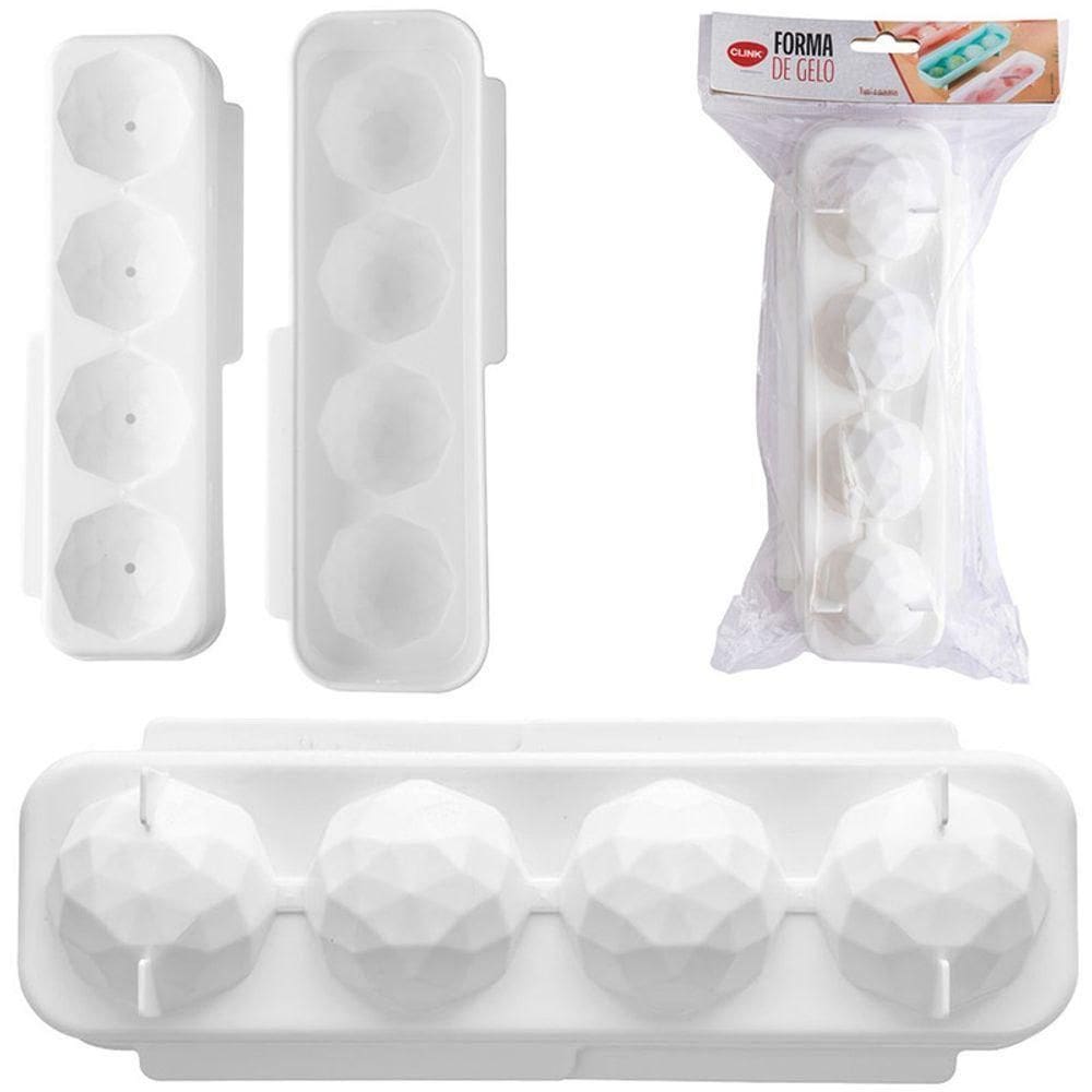 Forma De Gelo Bola De Golfe 4 Divisorias