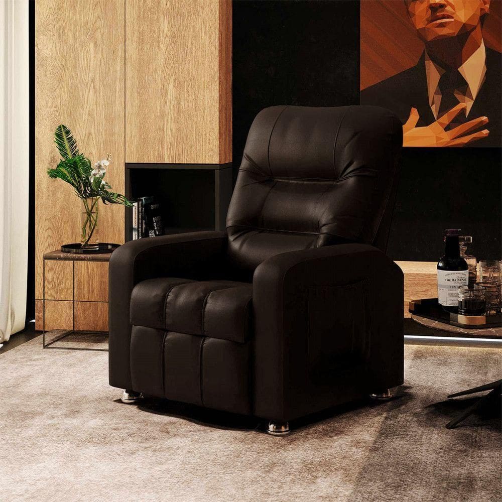 Poltrona Do Papai Reclinável Maldivas - Sintético Marrom