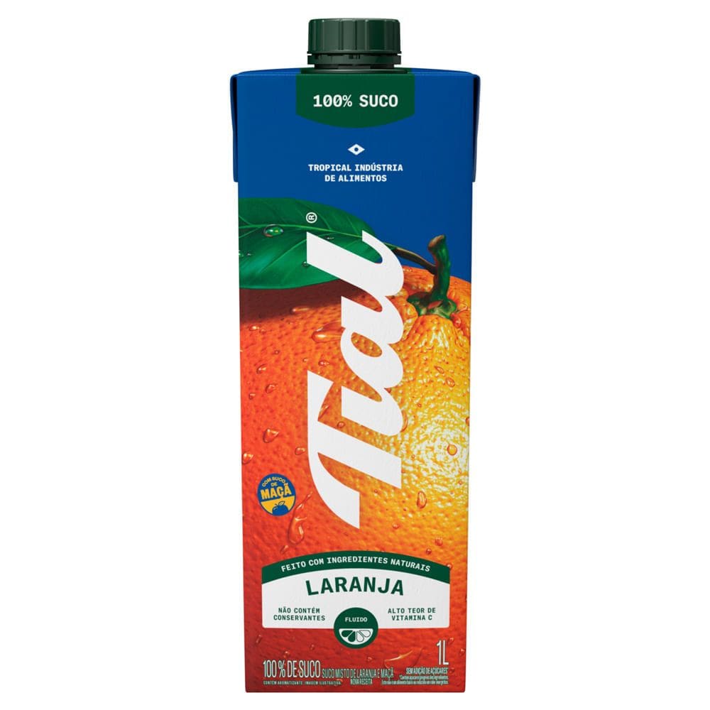 Suco Tial 100% Sabor Laranja 1 Litro