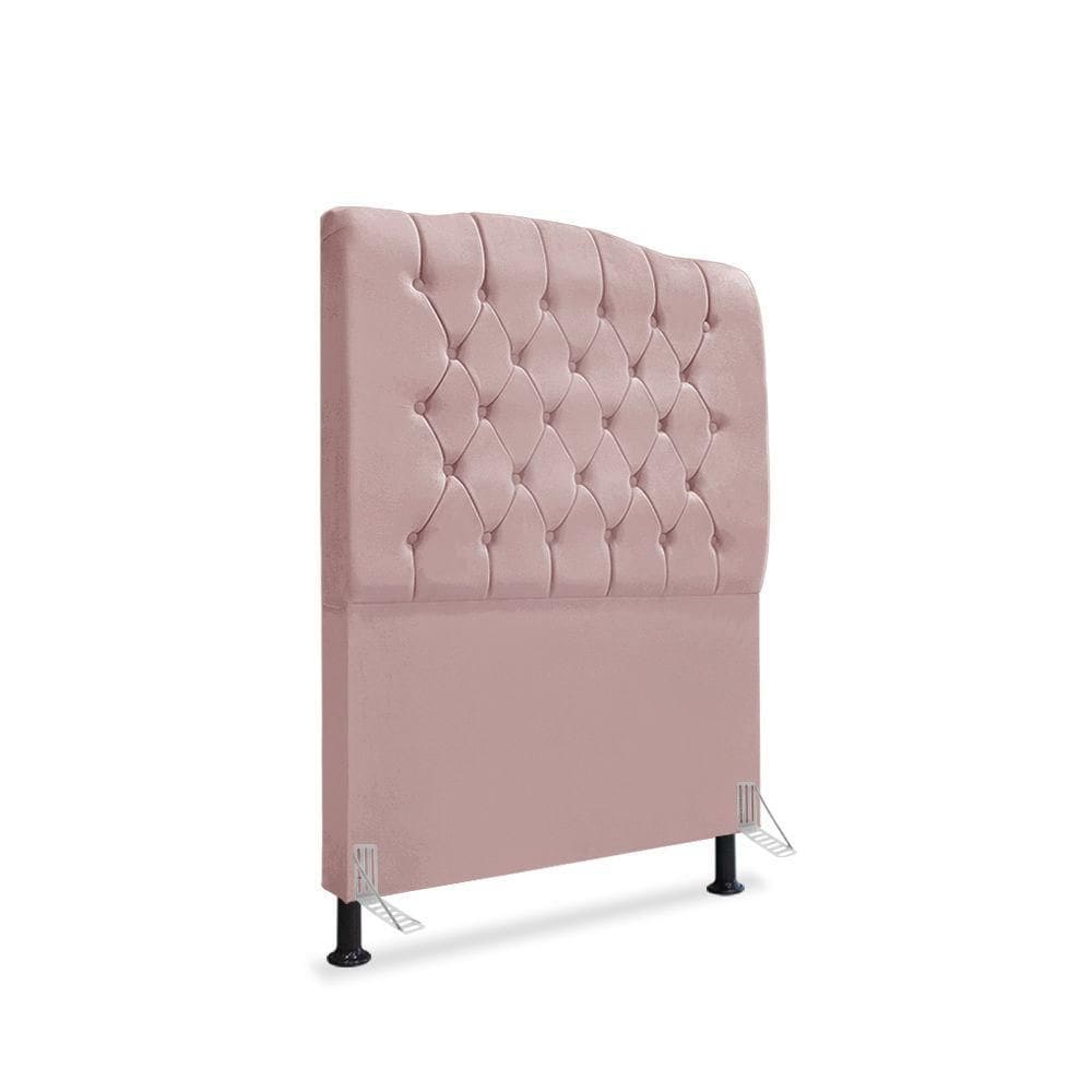 Cabeceira De Cama Box Solteiro 90 Cm Dunas - Veludo Rose