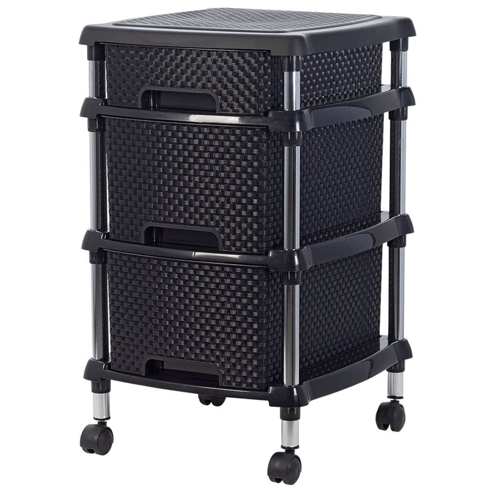 Gaveteiro Organizador Multiuso 3 Gavetas com Rodízios Nattan