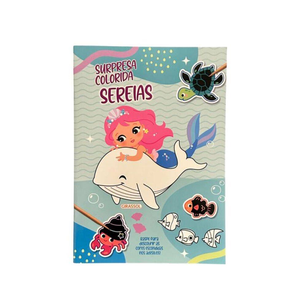 Surpresa Colorida: Sereias - Raspe para descobrir as cores escondidas nos adesivos!