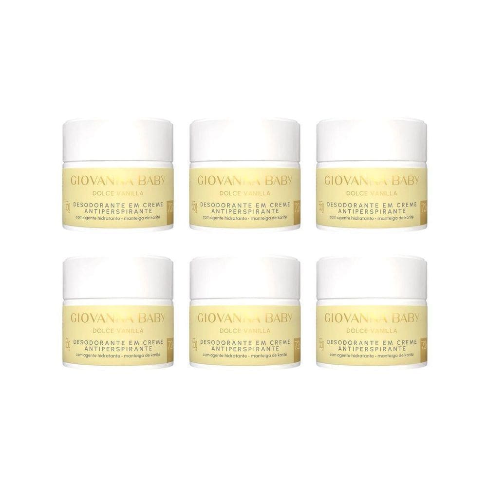 Desodorante Creme Giovanna Baby 55G Vanilla - Kit Com 6Un