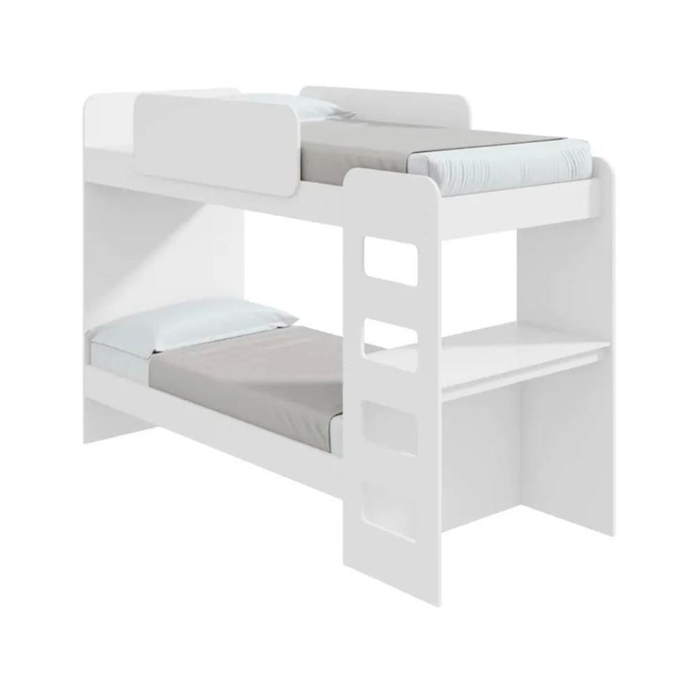 Beliche Com Escrivaninha E Led Olga Branca