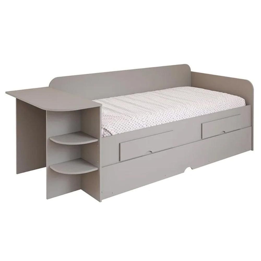 Bicama Solteiro Helena C- 2 Gavetas E Auxiliar Fendi Cimol - Permóbili