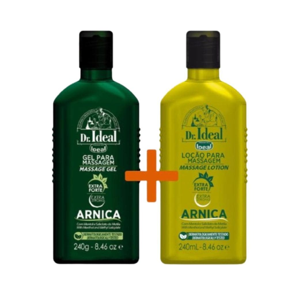 Gel Massagem Arnica 240g + Loção Massagem 240ml Ideal