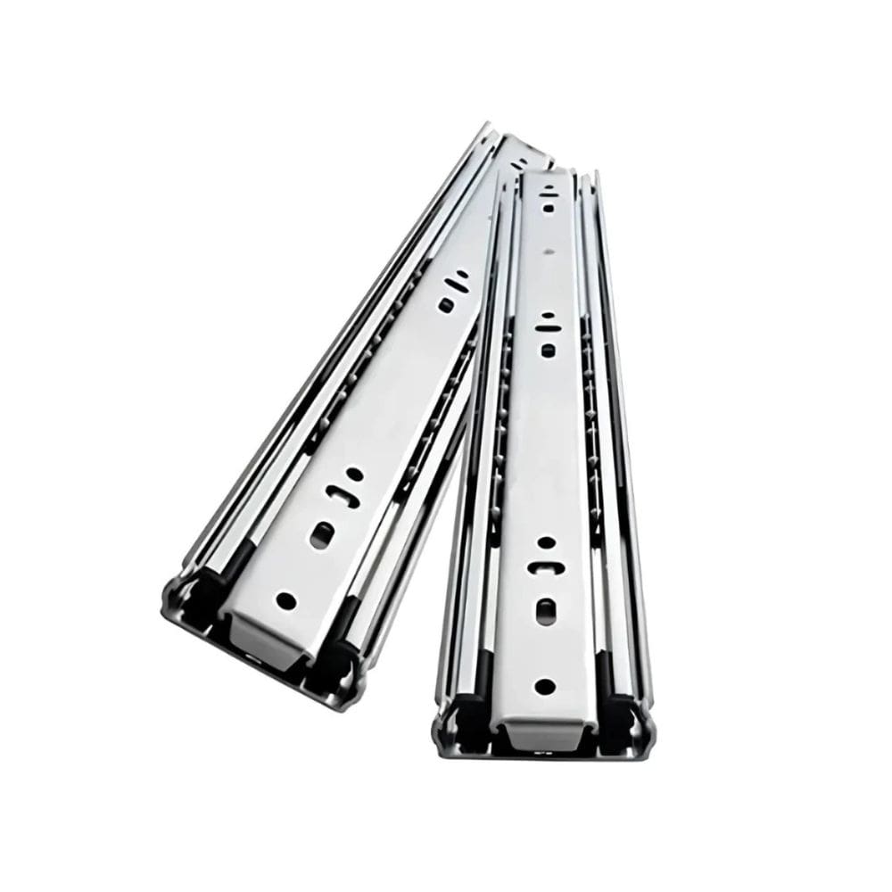 Corrediça de Gaveta em Aço - Kit com 2 Corrediças 25cm
