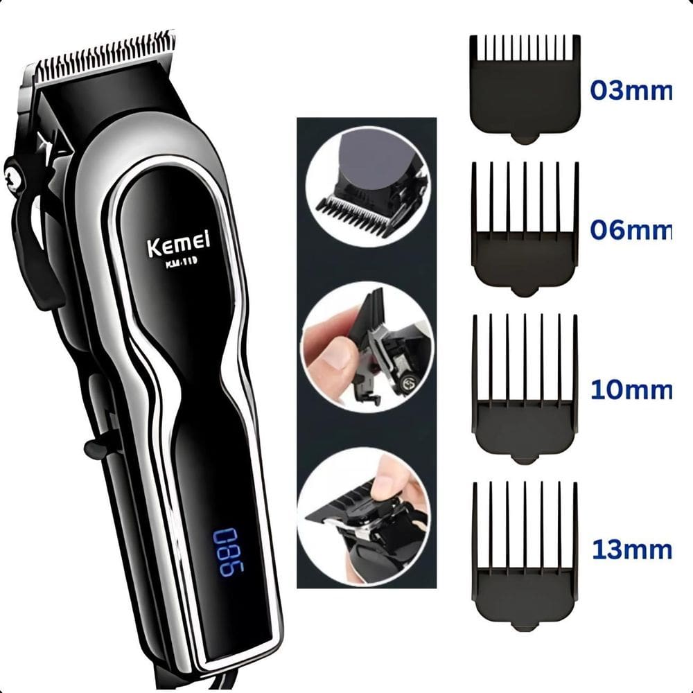 Cortador Kemei Km-119 Máquina Display Digital