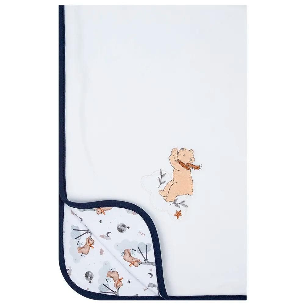 Manta De Soft Hug Lunar Azul Galáxia