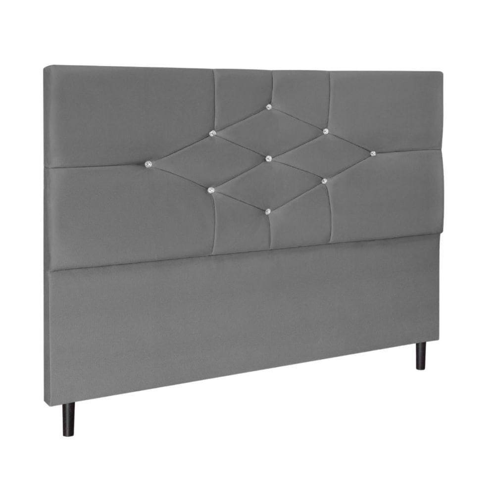 Cabeceira Cama Box Queen 160cm Virgínia Cinza