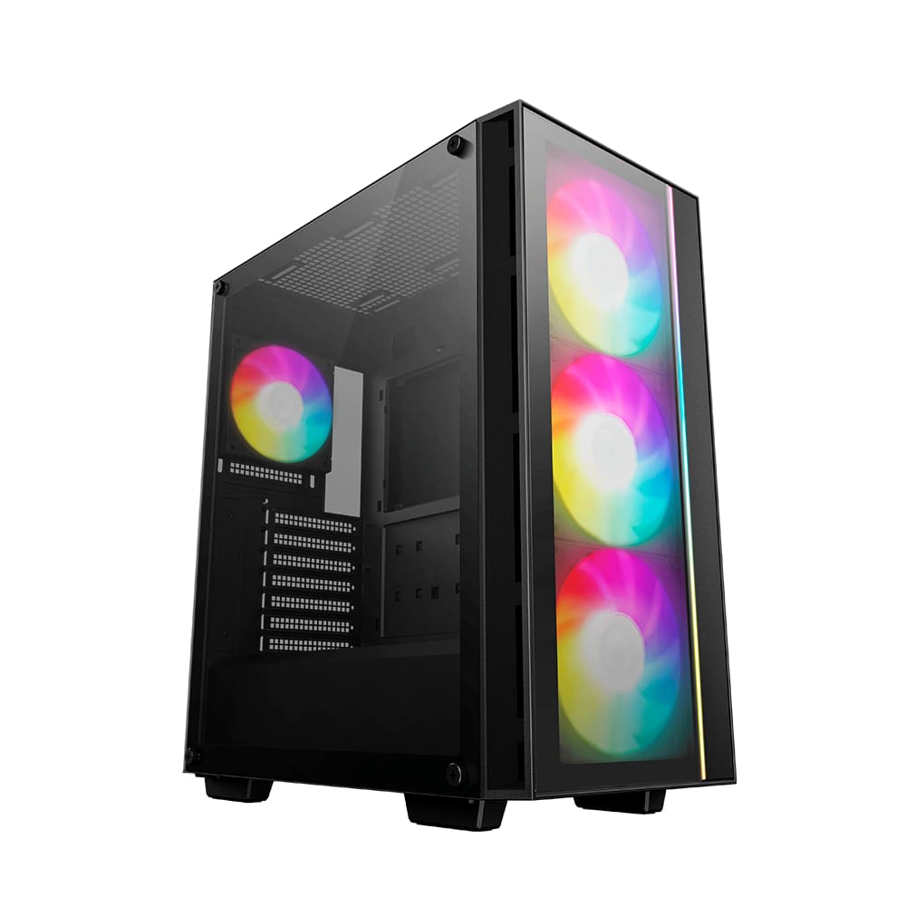 Gabinete Gamer DeepCool Matrexx 55 V4 C Mid Tower ATX Com 4 Fan ARGB Preto