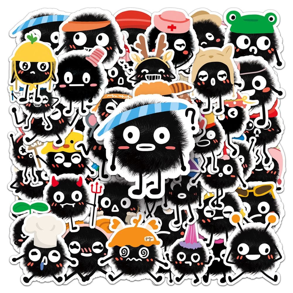 Pacote de adesivos Coals Balls Expressions Anime, 50 unidades/pacote