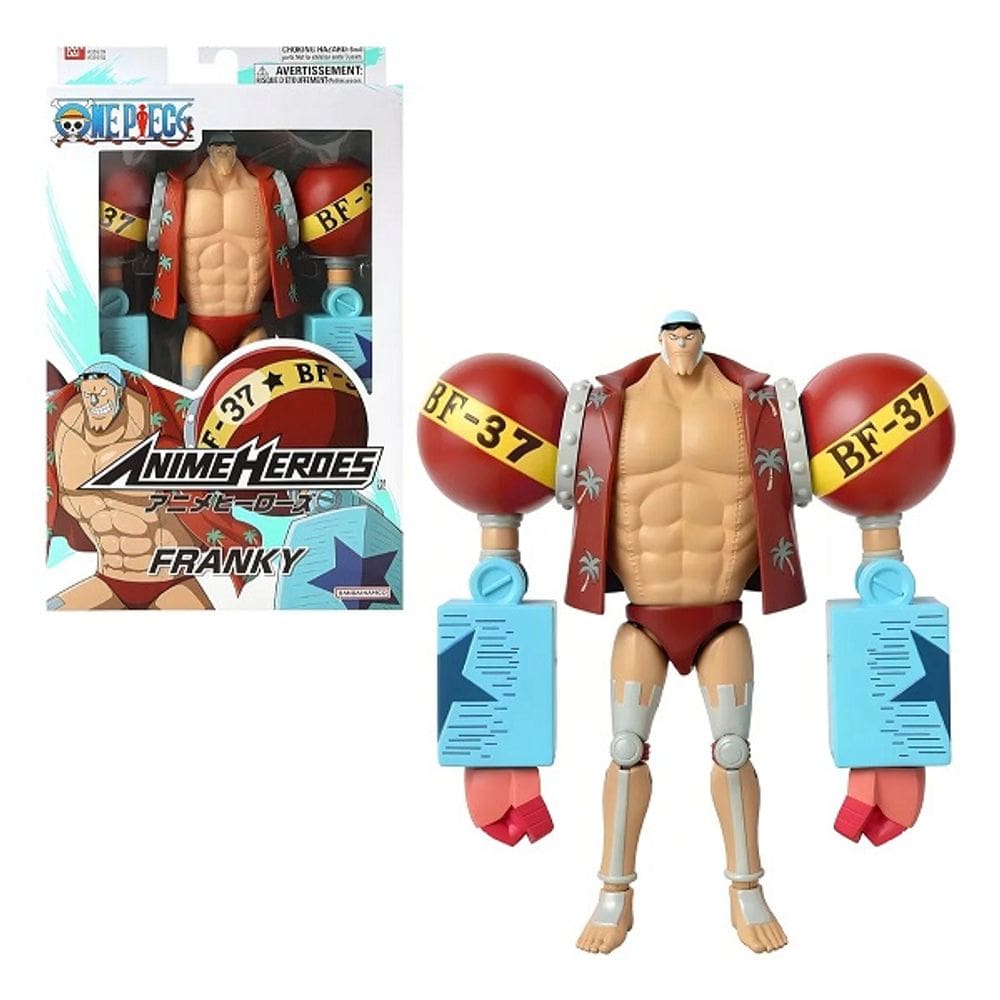 One Piece Anime Heroes Boneco Deluxe 16 cm Articulado Franky – Bandai/Sunny