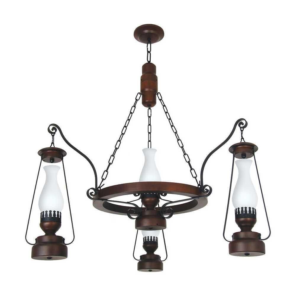 Lustre Lampião Envelhecido 4 Lâmpadas 884E - Luminárias Müller