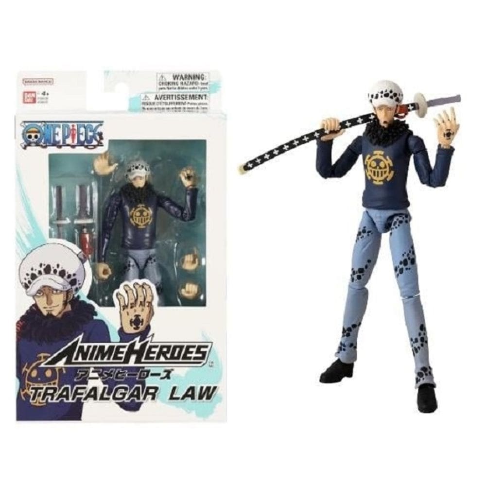 One Piece Anime Heroes Boneco Deluxe 16 cm Articulado Trafalgar Law – Bandai/Sunny