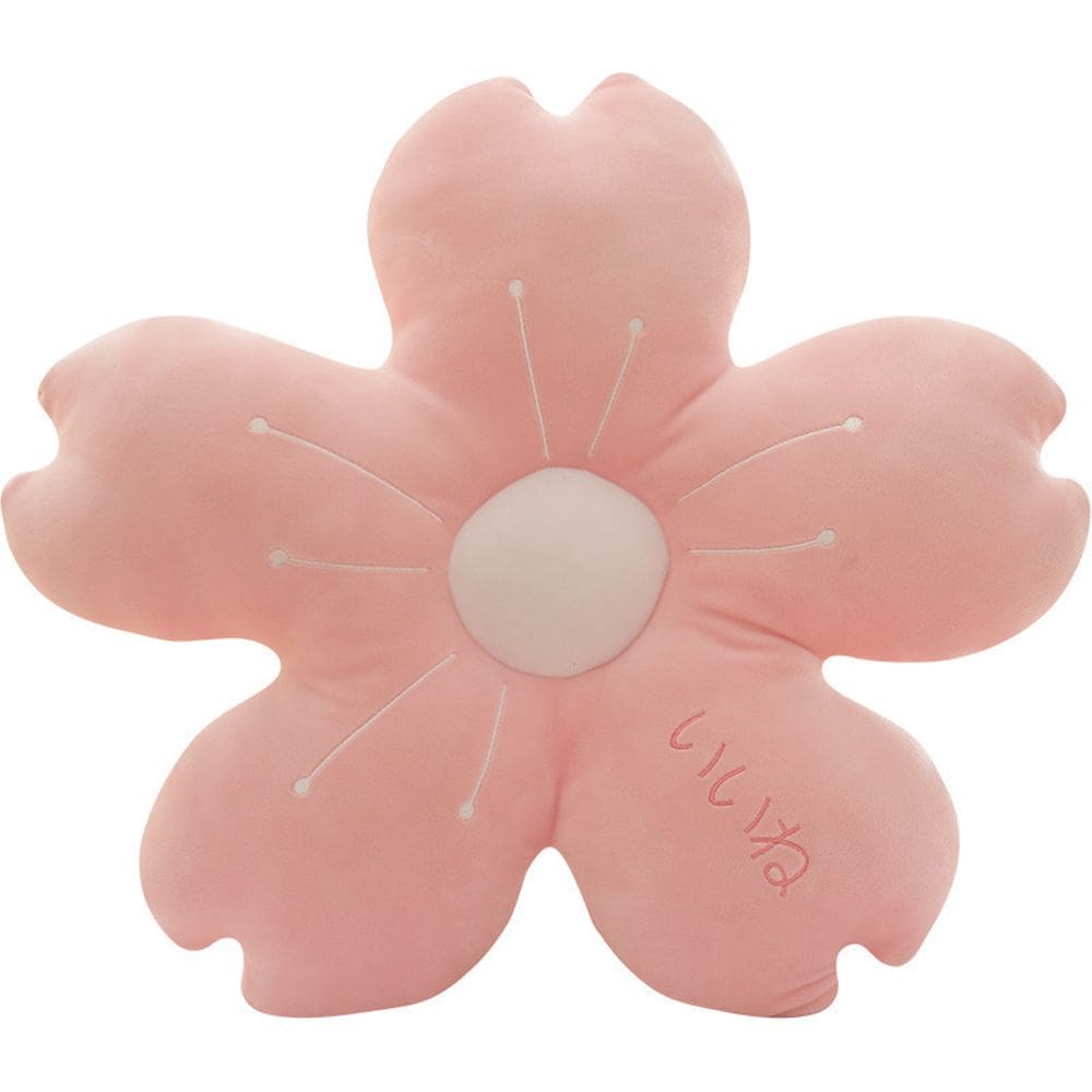 Boneca de brinquedo de pelúcia com almofada, flor rosa, 45 cm