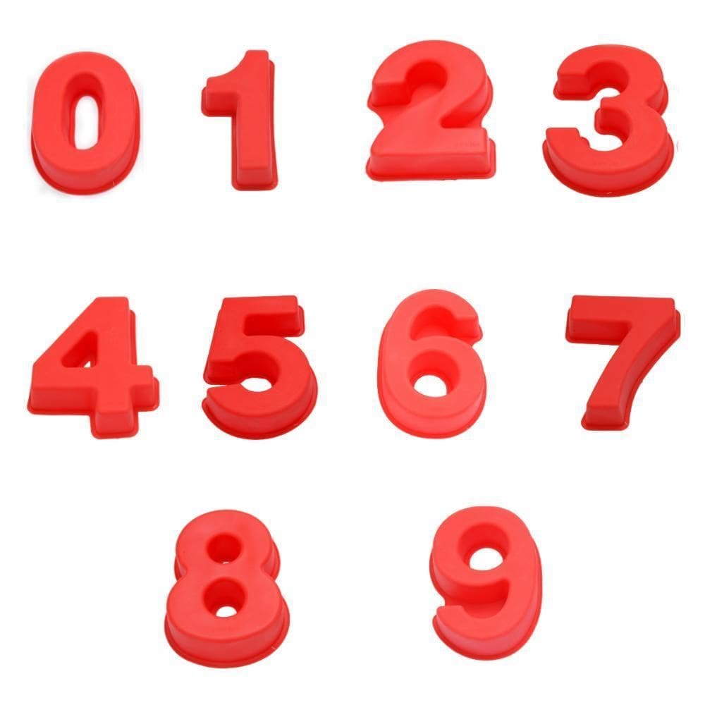 Kit De Formas Numéricas De Silicone Do 0 A 9