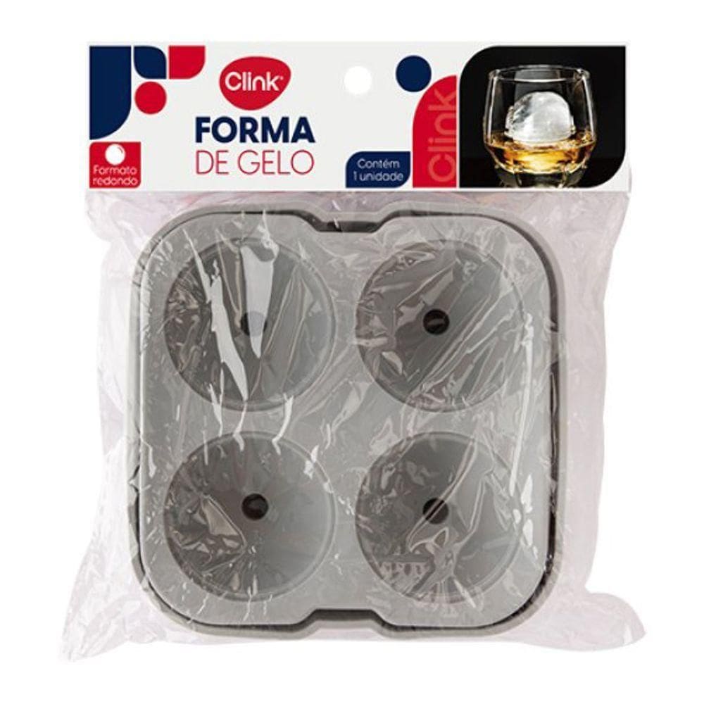 Forma Gelo Esfera Silicone 4 Cavidades Bebidas Refrescantes