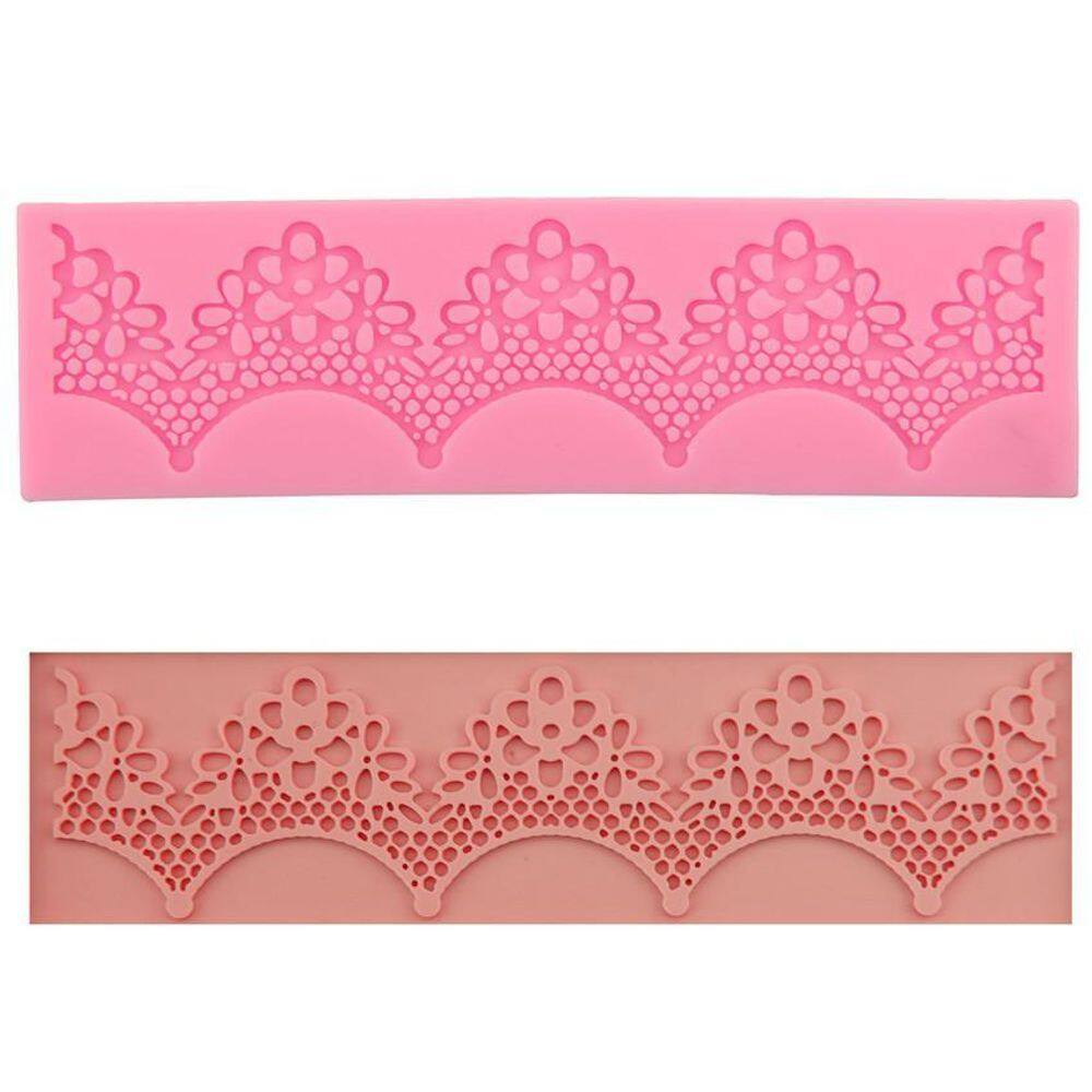 Molde Silicone Textura Bolo Renda Açucar Fondant Decoraçao