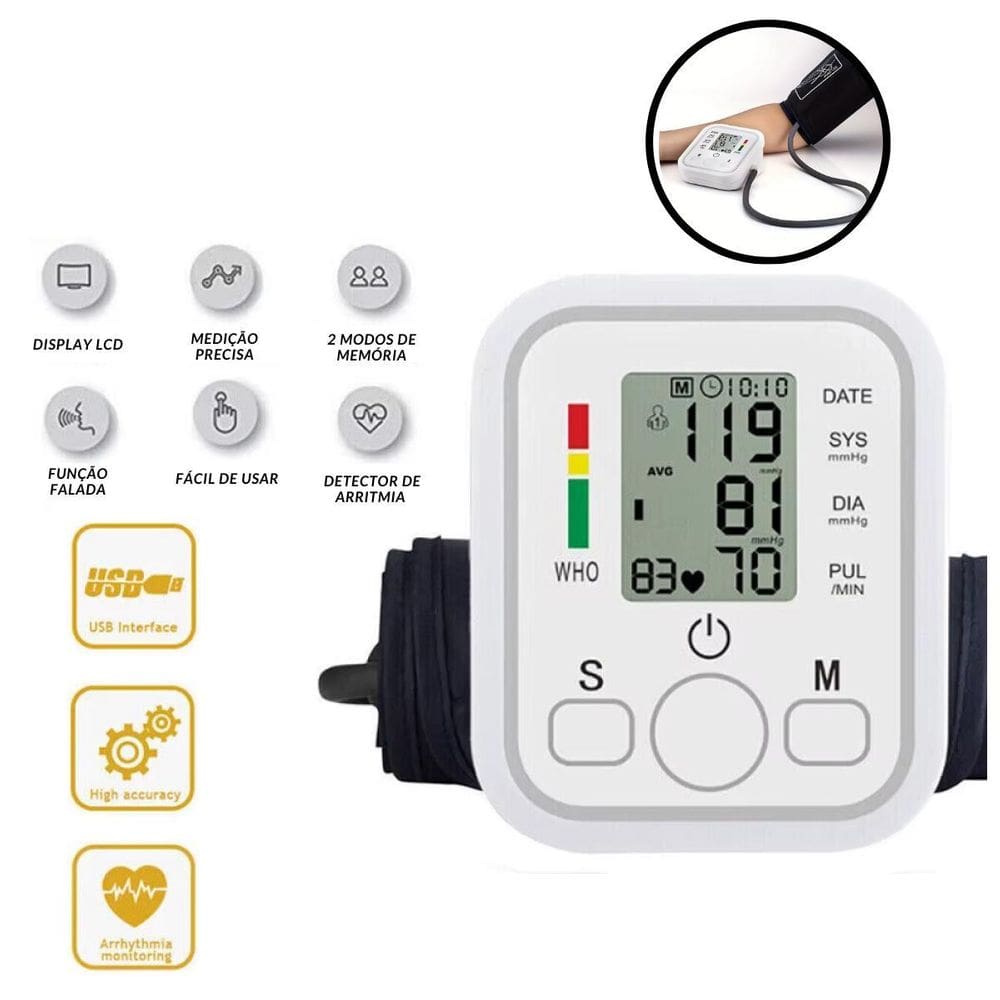Medidor De Pressão - Precisão Garantida Seu Controle Saúde