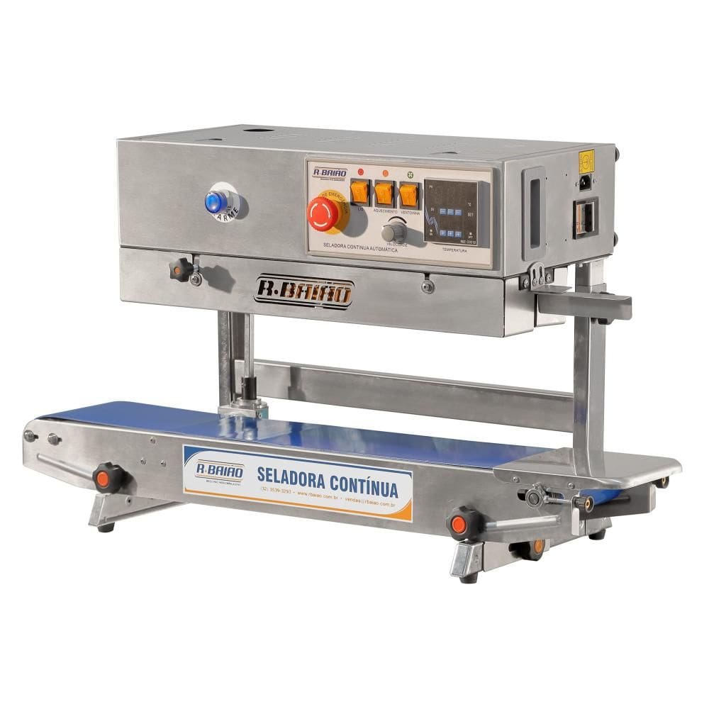 Seladora a Vácuo Automática Continua R. Baião Inox Horizontal e Vertical 220V SC-900V