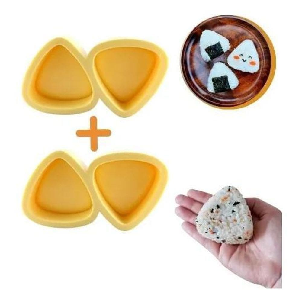 2X Kit 2 Formas Molde Para Oniguiri Kata Bolinho De Arroz Su