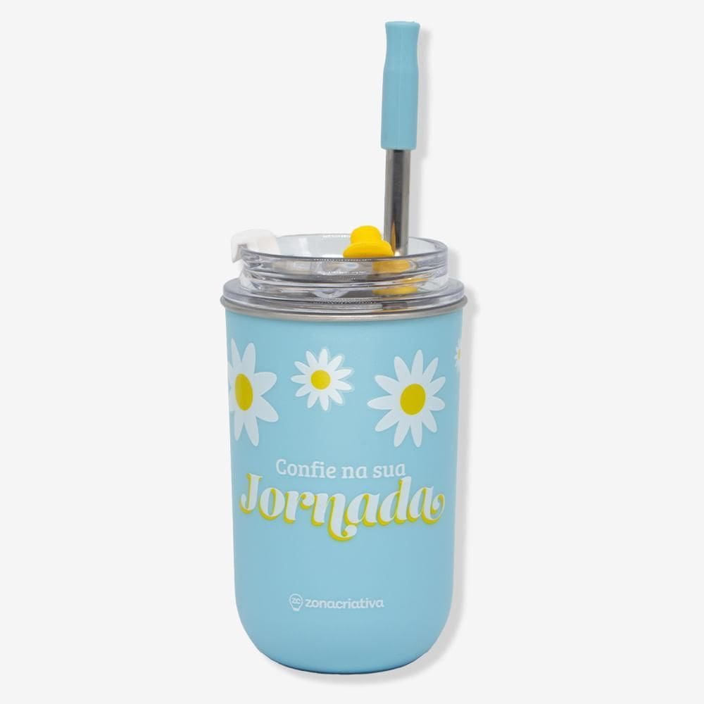 Copo Neo Com Canudo Amigas Primavera - Zonacriativa