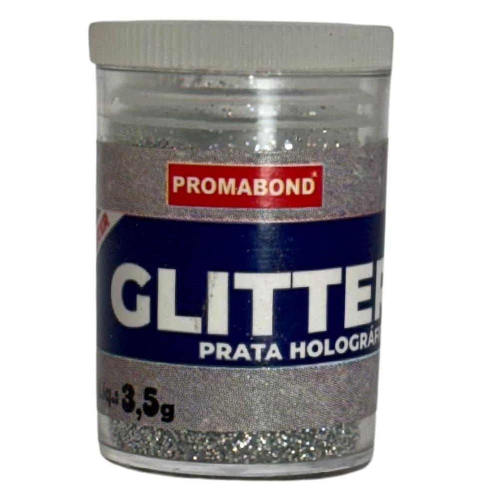 Glitter Prata Holografico Pro 3,5G Poliéster