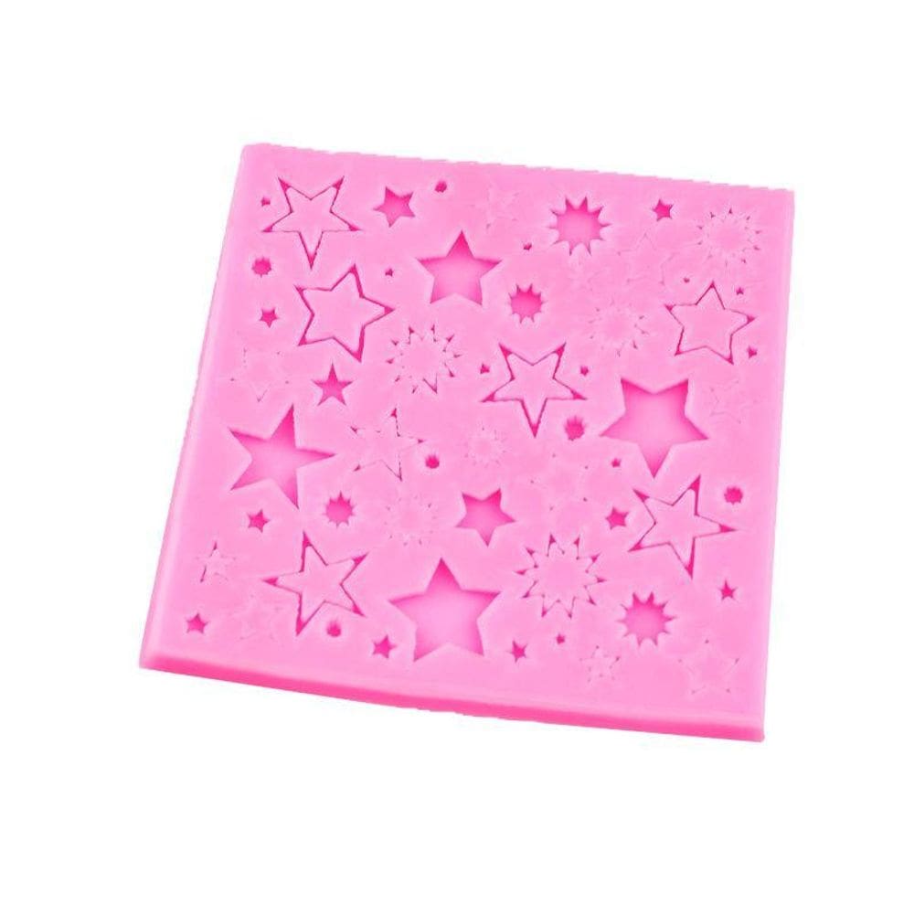 Molde Silicone Estrelas Finas Sol Açucar Fondant Chocolate