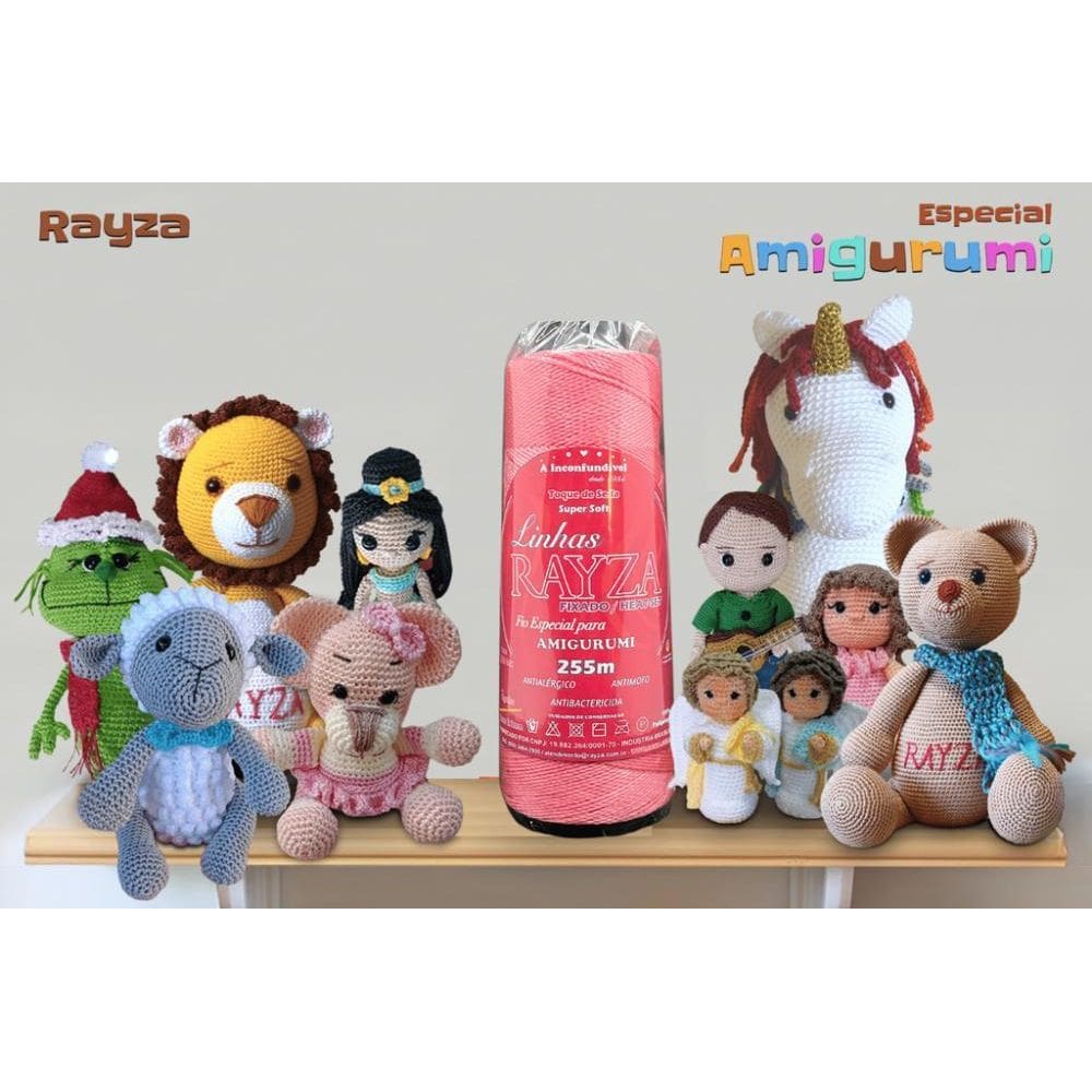 Linha Rayza Ideal Para Amigurumi - Cor 025 Pink