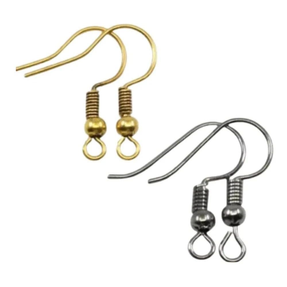 2X Base Para Brinco Anzol Dourado E Níquel 200 Pçs