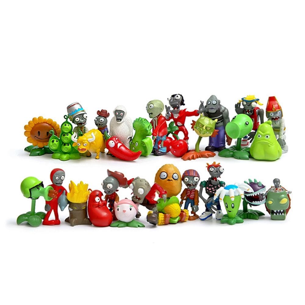 Coleção de brinquedos de figuras de anime Plants Zombies, modelo de 30 unidades