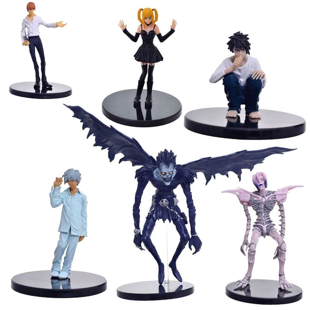 Brinquedo de boneco de anime Death Note Ryuks colecionável, 6 unidades/lote