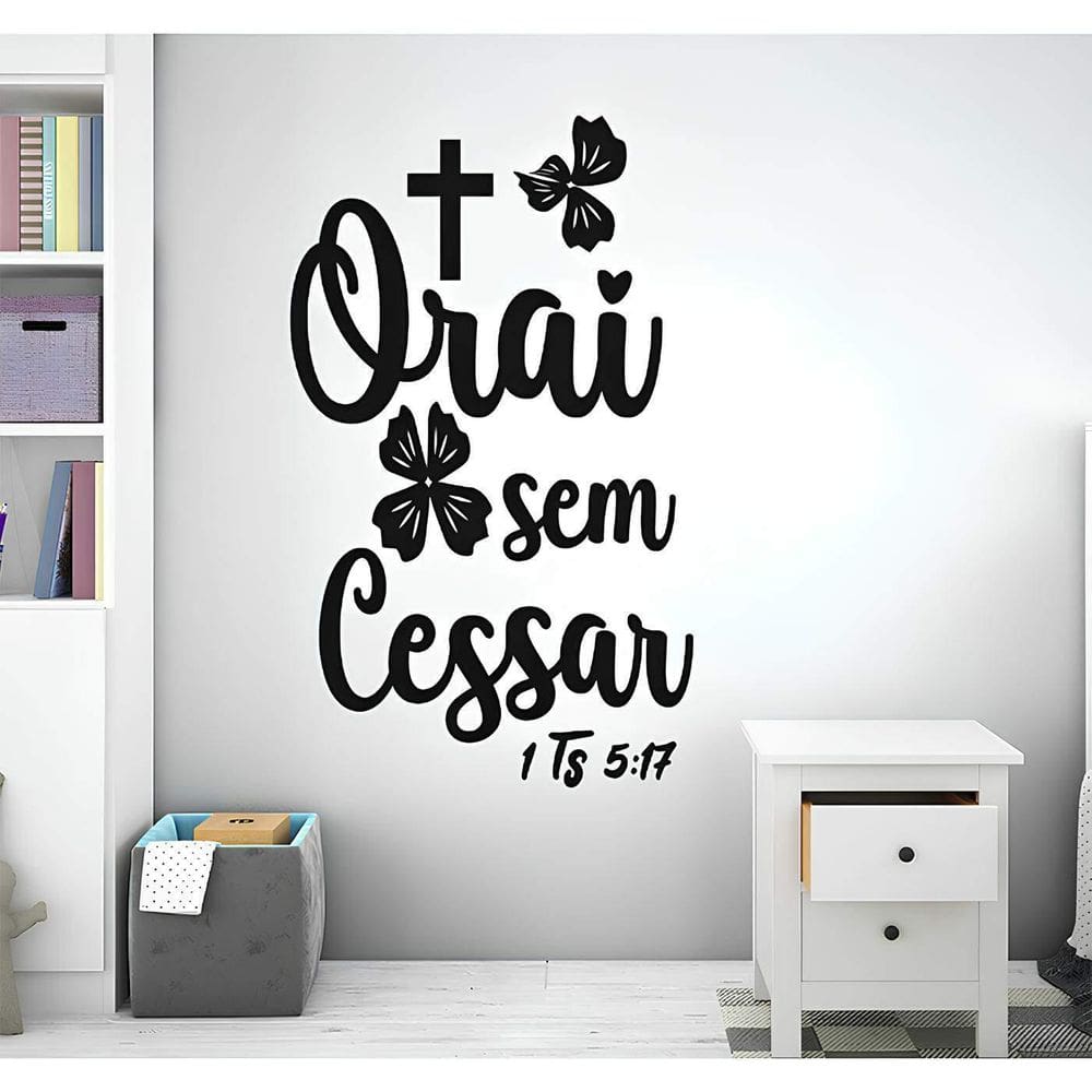 Adesivo De Parede Orai Sem Cessar