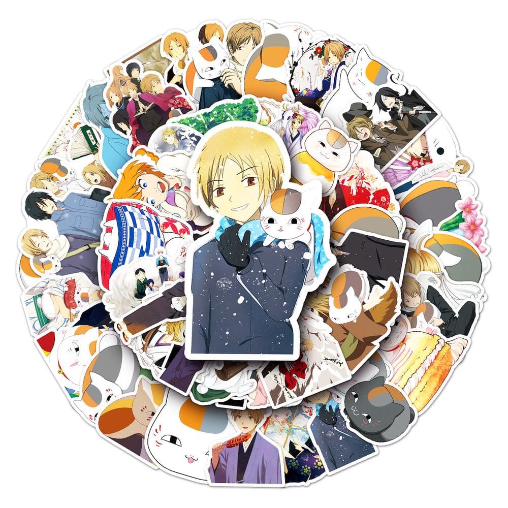 Adesivos Natsume`s Friends Anime 50 peças de PVC impermeável
