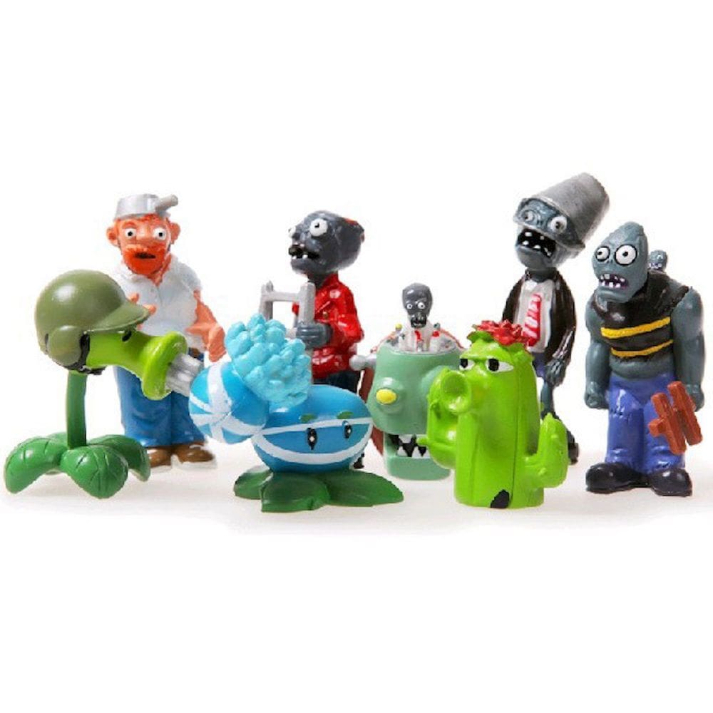 Coleção Figure Toy Plants Zombies Anime 8 unidades de PVC de 7 cm