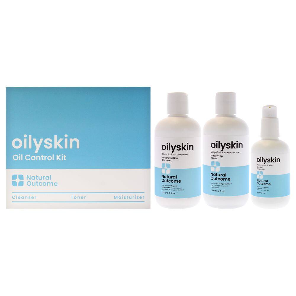 Conjunto de cuidados com a pele Natural Outcome Oilyskin Oil Control, 3 unidades para mulheres