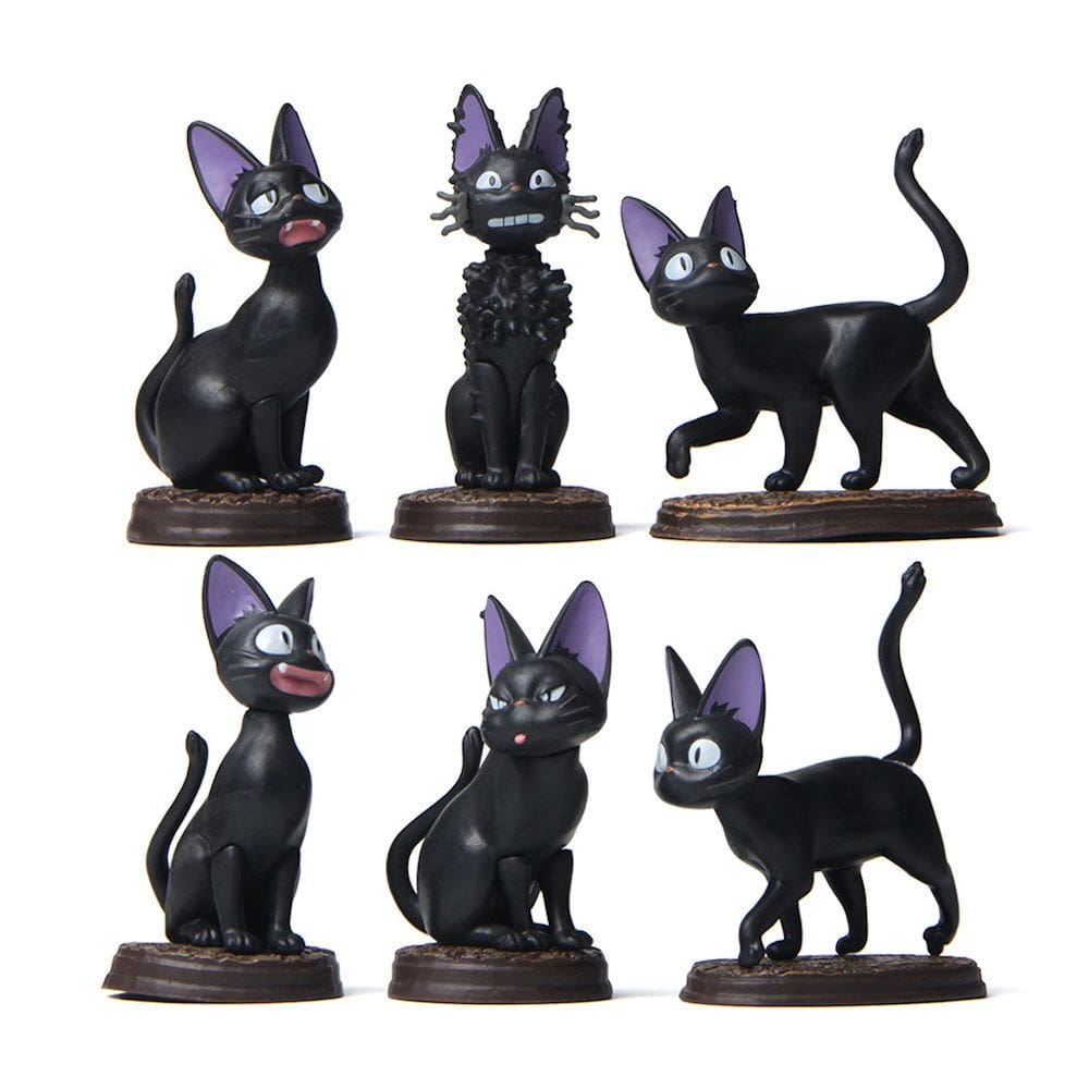 Figure Toy Collection, modelo 6 peças de anime Jiji Black Cat