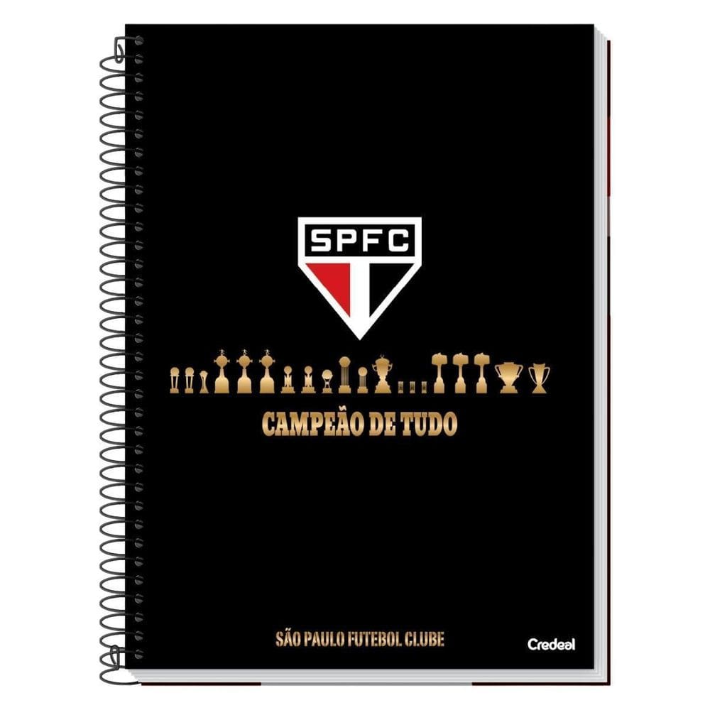 Caderno Espiral Universitário 1M Escolar 80F - Dourado