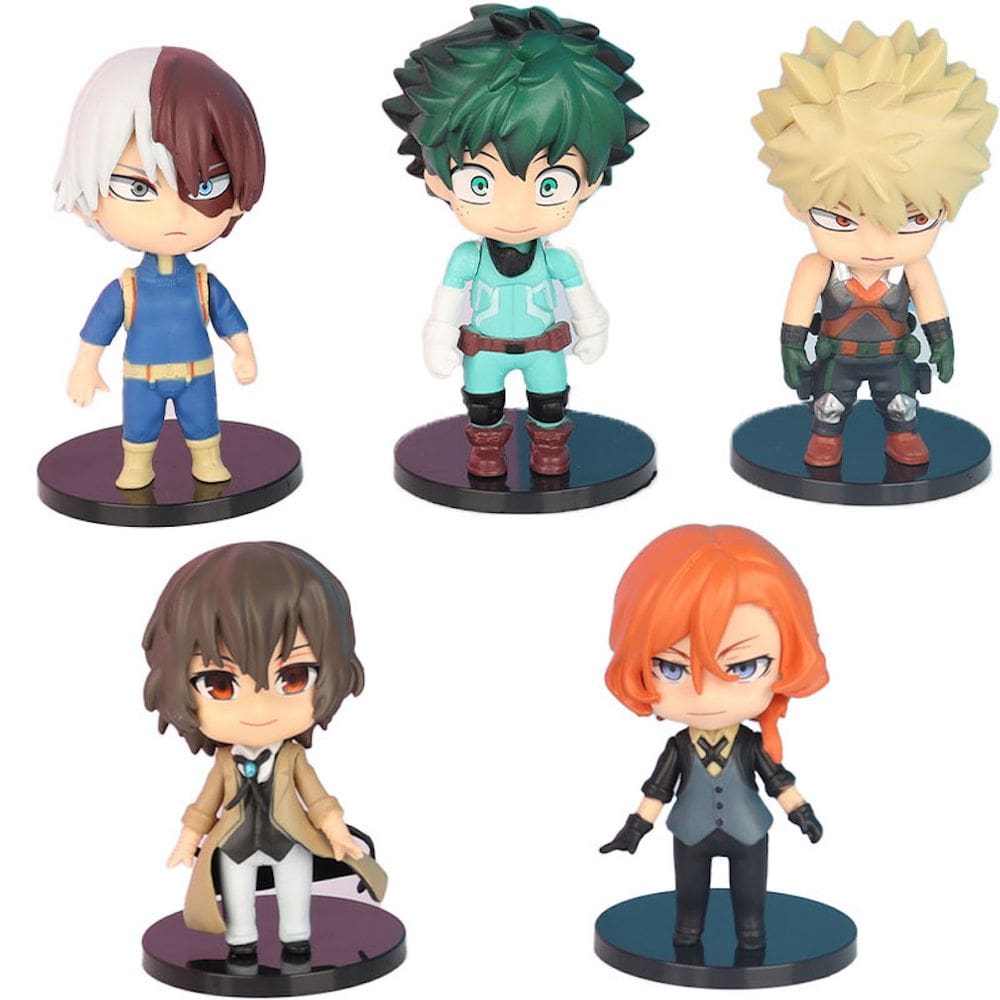 Coleção de brinquedos de figuras de anime modelo D My Heros Academia, 5 unidades