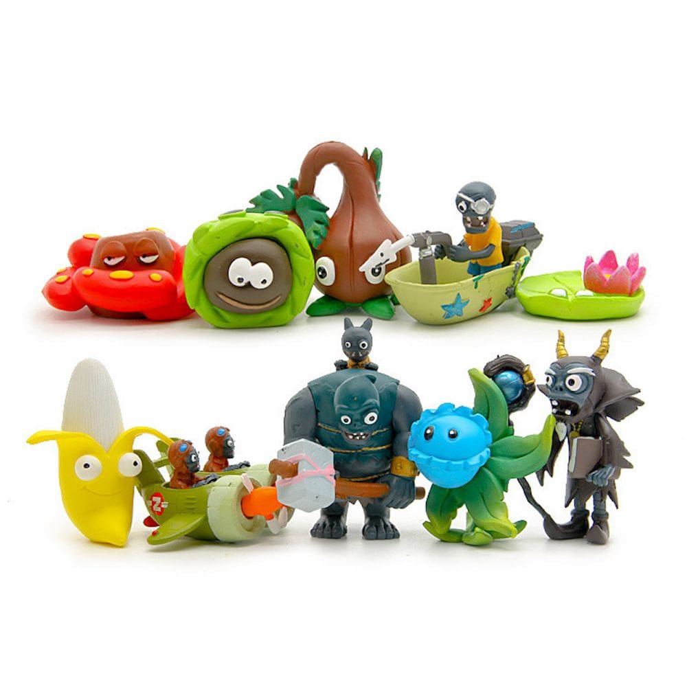 Coleção de brinquedos de figuras de anime Plants Zombies, modelo de 10 unidades