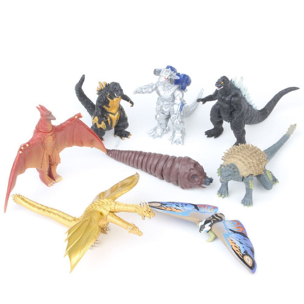 Coleção de brinquedos de figuras de anime Ghidorah Mothra Laraton 8 unidades