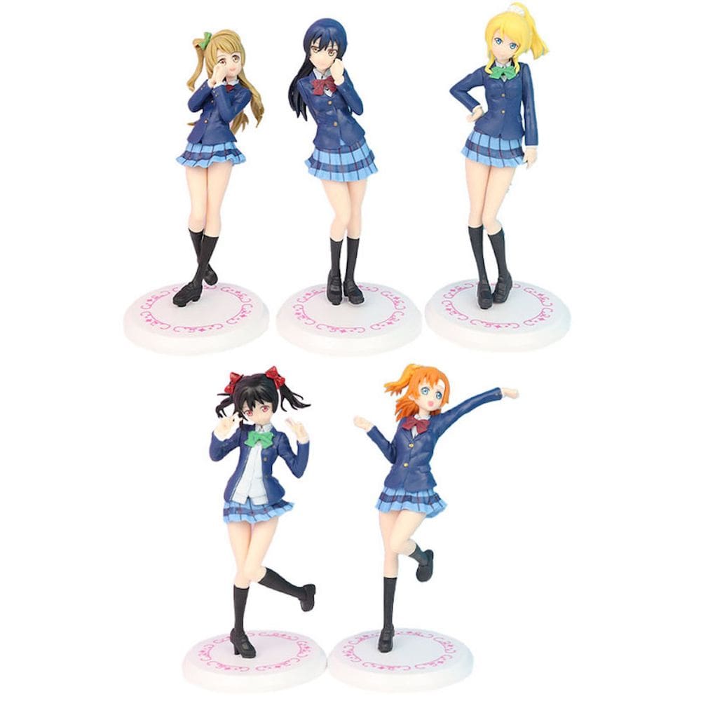 Coleção de brinquedos de figuras de anime Love Live Beautiful Girl, 5 unidades