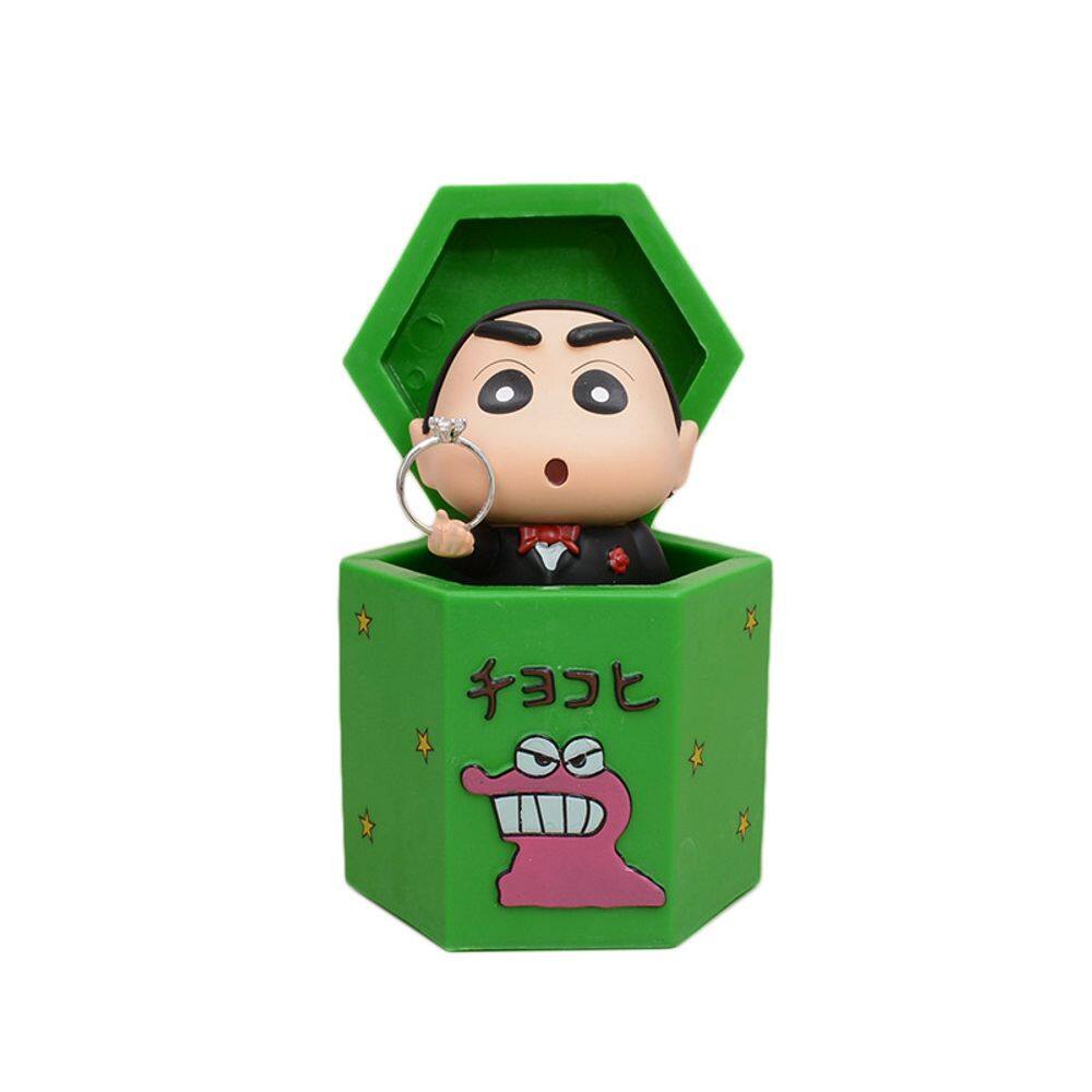 Brinquedo de boneco de anime, modelo colecionável, estatueta, lápis, canetas e chans